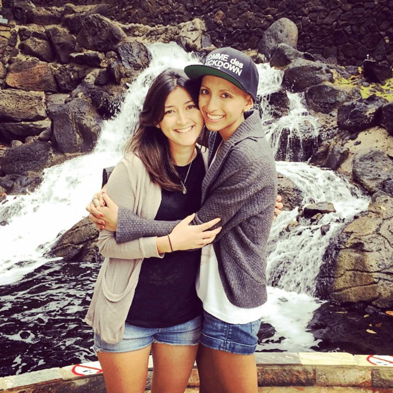 Mission Brows - Eyebrow Replacement innovator with friend in front of river