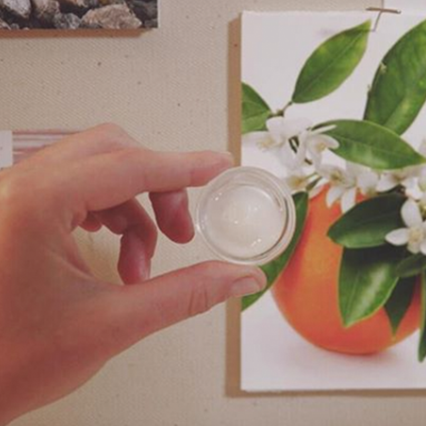 hand holding sample of neroli complete creme